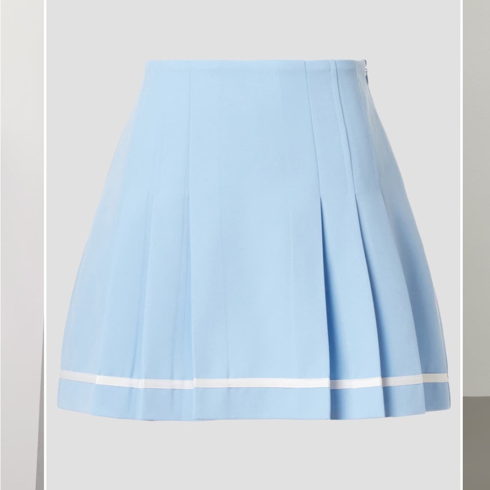 English Factory Pleated Light Blue Skort